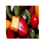 Fruits, Food, Green, Red, Strawberry, Yellow Square Satin Scarf (30  x 30 ) Front