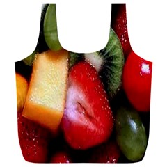 Fruits, Food, Green, Red, Strawberry, Yellow Full Print Recycle Bag (xxl) by nateshop