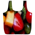 Fruits, Food, Green, Red, Strawberry, Yellow Full Print Recycle Bag (XXXL) Back