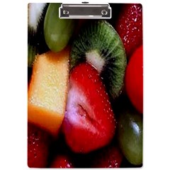 Fruits, Food, Green, Red, Strawberry, Yellow A4 Acrylic Clipboard by nateshop