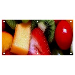 Fruits, Food, Green, Red, Strawberry, Yellow Banner And Sign 4  X 2  by nateshop