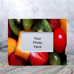 Fruits, Food, Green, Red, Strawberry, Yellow White Tabletop Photo Frame 4 x6  by nateshop