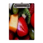 Fruits, Food, Green, Red, Strawberry, Yellow A5 Acrylic Clipboard Front