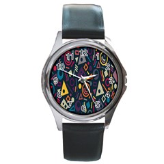 Inspired By The Colours And Shapes Round Metal Watch by nateshop