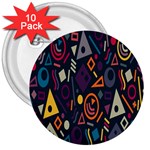 Inspired By The Colours And Shapes 3  Buttons (10 pack)  Front