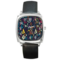 Inspired By The Colours And Shapes Square Metal Watch by nateshop