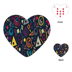 Inspired By The Colours And Shapes Playing Cards Single Design (heart) by nateshop