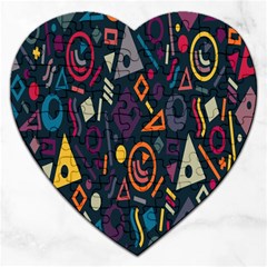 Inspired By The Colours And Shapes Jigsaw Puzzle (heart) by nateshop