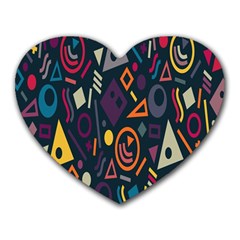 Inspired By The Colours And Shapes Heart Mousepad