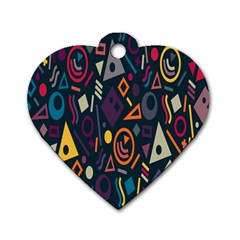 Inspired By The Colours And Shapes Dog Tag Heart (two Sides) by nateshop