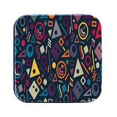 Inspired By The Colours And Shapes Square Metal Box (black) by nateshop