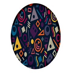 Inspired By The Colours And Shapes Oval Glass Fridge Magnet (4 Pack)