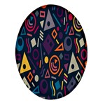 Inspired By The Colours And Shapes Oval Glass Fridge Magnet (4 pack) Front