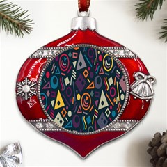 Inspired By The Colours And Shapes Metal Snowflake And Bell Red Ornament