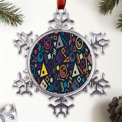 Inspired By The Colours And Shapes Metal Large Snowflake Ornament