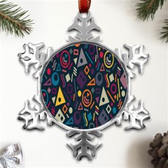 Inspired By The Colours And Shapes Metal Small Snowflake Ornament