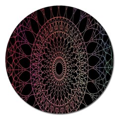 Mandala   Lockscreen , Aztec Magnet 5  (round) by nateshop