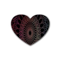 Mandala   Lockscreen , Aztec Rubber Coaster (heart) by nateshop