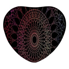 Mandala   Lockscreen , Aztec Heart Glass Fridge Magnet (4 Pack)