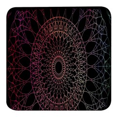 Mandala   Lockscreen , Aztec Square Glass Fridge Magnet (4 Pack)