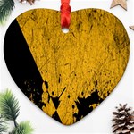 Yellow Best, Black, Black And White, Emoji High Heart Ornament (Two Sides) Front