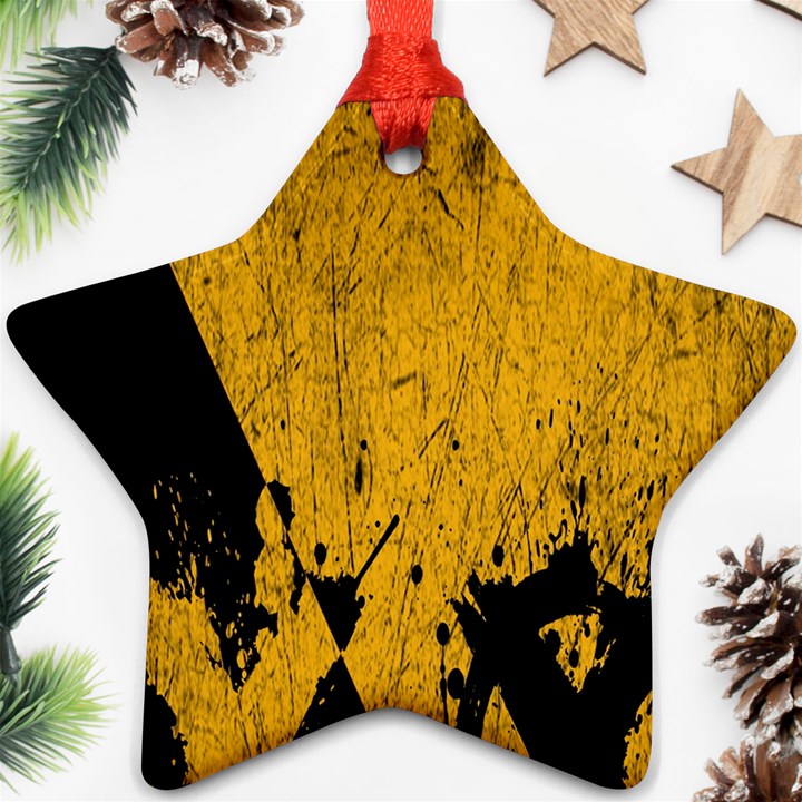 Yellow Best, Black, Black And White, Emoji High Star Ornament (Two Sides)