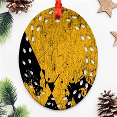 Yellow Best, Black, Black And White, Emoji High Oval Filigree Ornament (two Sides)