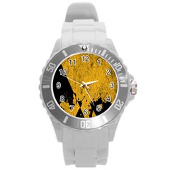 Yellow Best, Black, Black And White, Emoji High Round Plastic Sport Watch (l) by nateshop