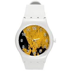 Yellow Best, Black, Black And White, Emoji High Round Plastic Sport Watch (m) by nateshop