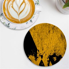 Yellow Best, Black, Black And White, Emoji High Uv Print Round Tile Coaster by nateshop