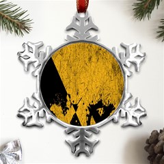 Yellow Best, Black, Black And White, Emoji High Metal Small Snowflake Ornament by nateshop