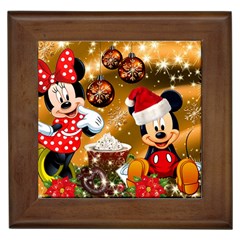 Cartoons, Disney, Merry Christmas, Minnie Framed Tile