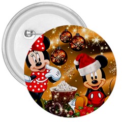 Cartoons, Disney, Merry Christmas, Minnie 3  Buttons