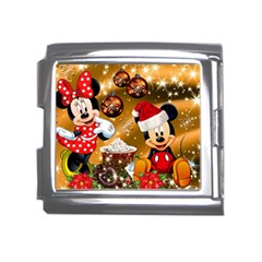 Cartoons, Disney, Merry Christmas, Minnie Mega Link Italian Charm (18mm)