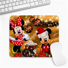 Cartoons, Disney, Merry Christmas, Minnie Large Mousepad by nateshop