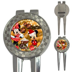 Cartoons, Disney, Merry Christmas, Minnie 3-in-1 Golf Divots