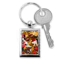 Cartoons, Disney, Merry Christmas, Minnie Key Chain (Rectangle)