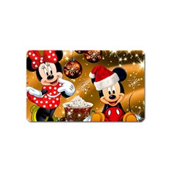 Cartoons, Disney, Merry Christmas, Minnie Magnet (Name Card)