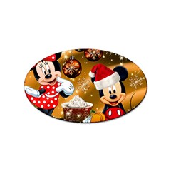 Cartoons, Disney, Merry Christmas, Minnie Sticker Oval (10 pack)