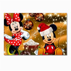 Cartoons, Disney, Merry Christmas, Minnie Postcard 4 x 6  (pkg Of 10) by nateshop