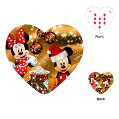 Cartoons, Disney, Merry Christmas, Minnie Playing Cards Single Design (Heart)