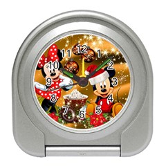 Cartoons, Disney, Merry Christmas, Minnie Travel Alarm Clock by nateshop