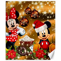 Cartoons, Disney, Merry Christmas, Minnie Canvas 8  x 10 