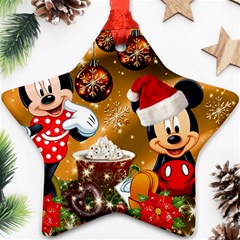 Cartoons, Disney, Merry Christmas, Minnie Star Ornament (two Sides) by nateshop