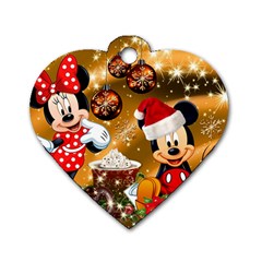 Cartoons, Disney, Merry Christmas, Minnie Dog Tag Heart (one Side) by nateshop