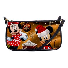 Cartoons, Disney, Merry Christmas, Minnie Shoulder Clutch Bag