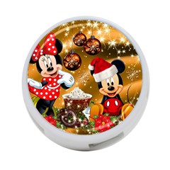 Cartoons, Disney, Merry Christmas, Minnie 4-Port USB Hub (One Side)