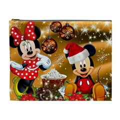 Cartoons, Disney, Merry Christmas, Minnie Cosmetic Bag (xl) by nateshop