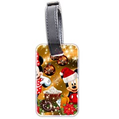 Cartoons, Disney, Merry Christmas, Minnie Luggage Tag (two sides)