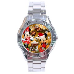 Cartoons, Disney, Merry Christmas, Minnie Stainless Steel Analogue Watch